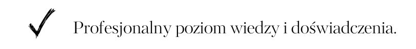 profesjonalny poziom wiedzy i oświadczenia